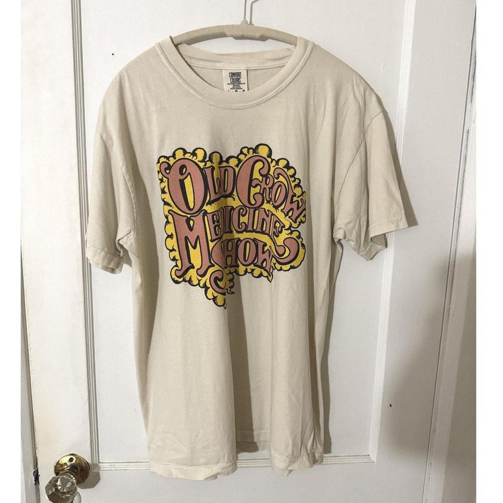 Old Crow Medicine Show T-Shirt Comfort Colors Had A Nice Long Toke Cream Large
